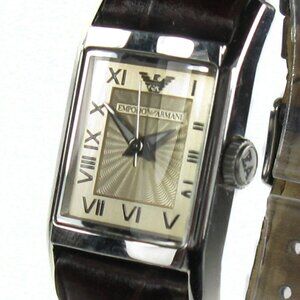 EMPORIO ARMANI women's watch Model AR-0254 Stainless steel - Gold dial - Quartz